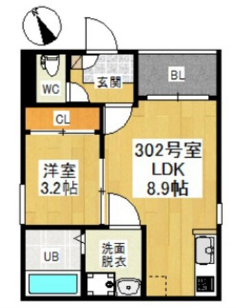 上飯田駅 徒歩7分 1階の物件間取画像